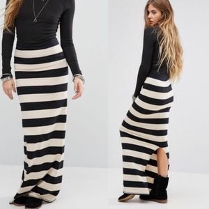 Free People Column Stripe Maxi Skirt